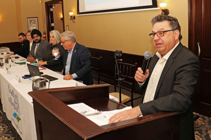 Small business owners and entrepreneurs gathering at Bradford West Gwillimbury Business Catalyst Centre workshop