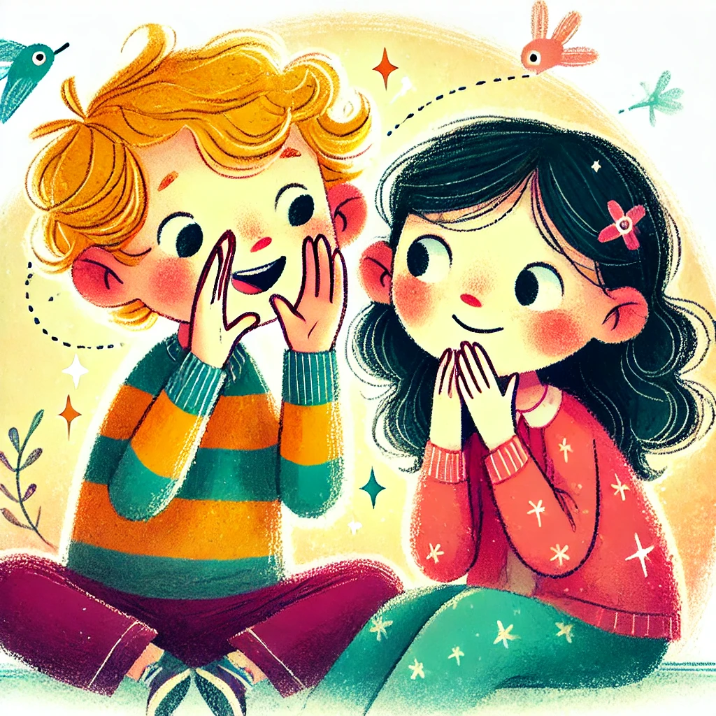 Leo whispers to Emma.