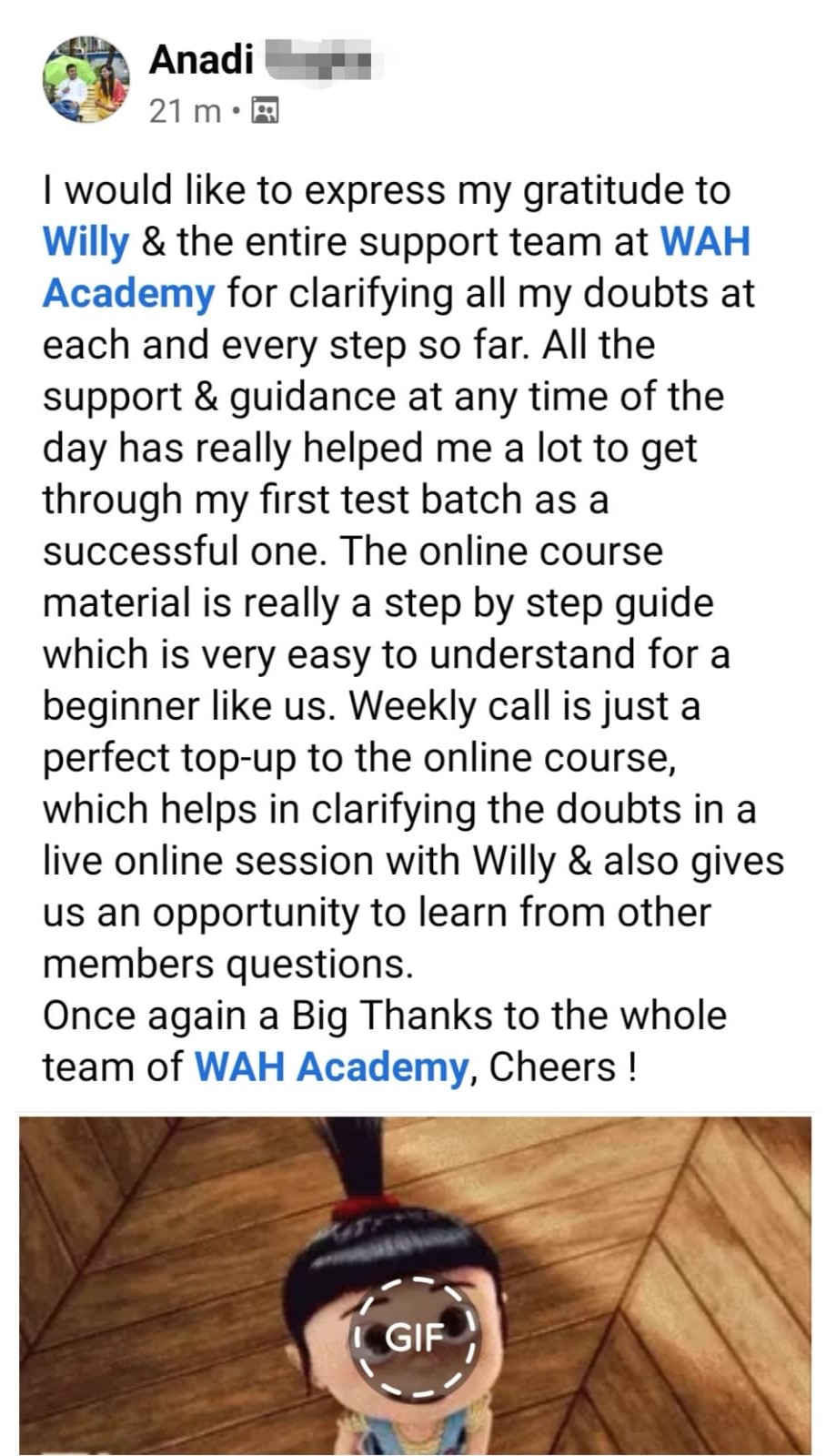 Student Testimonial 108