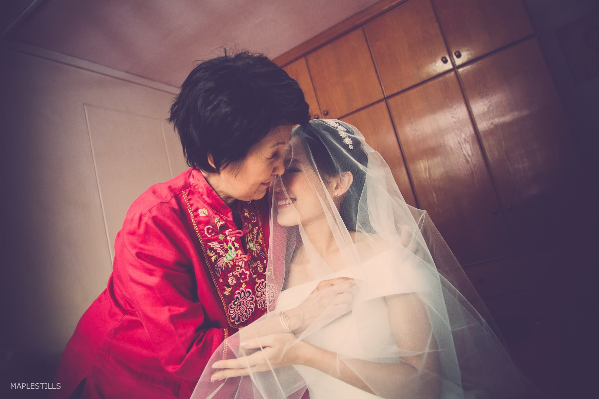 Mother and daughter's love at actual day wedding photography Singapore