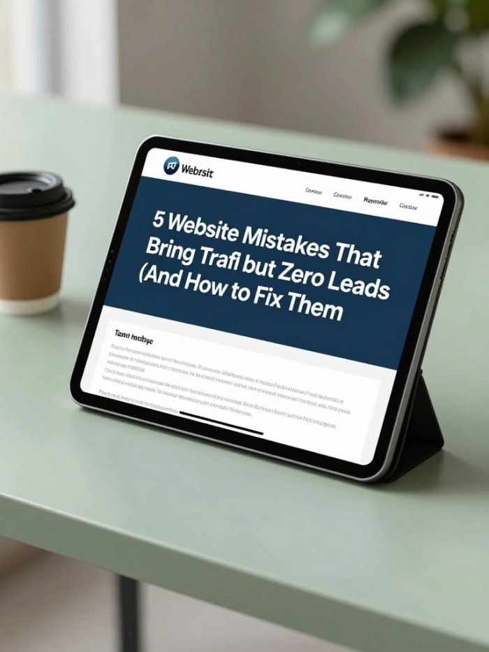 5 Website Mistakes That Get Clicks, Not Leads - portrait image