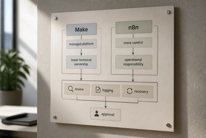 Make vs n8n: Which Platform Fits a Custom Operations Workflow? — wide