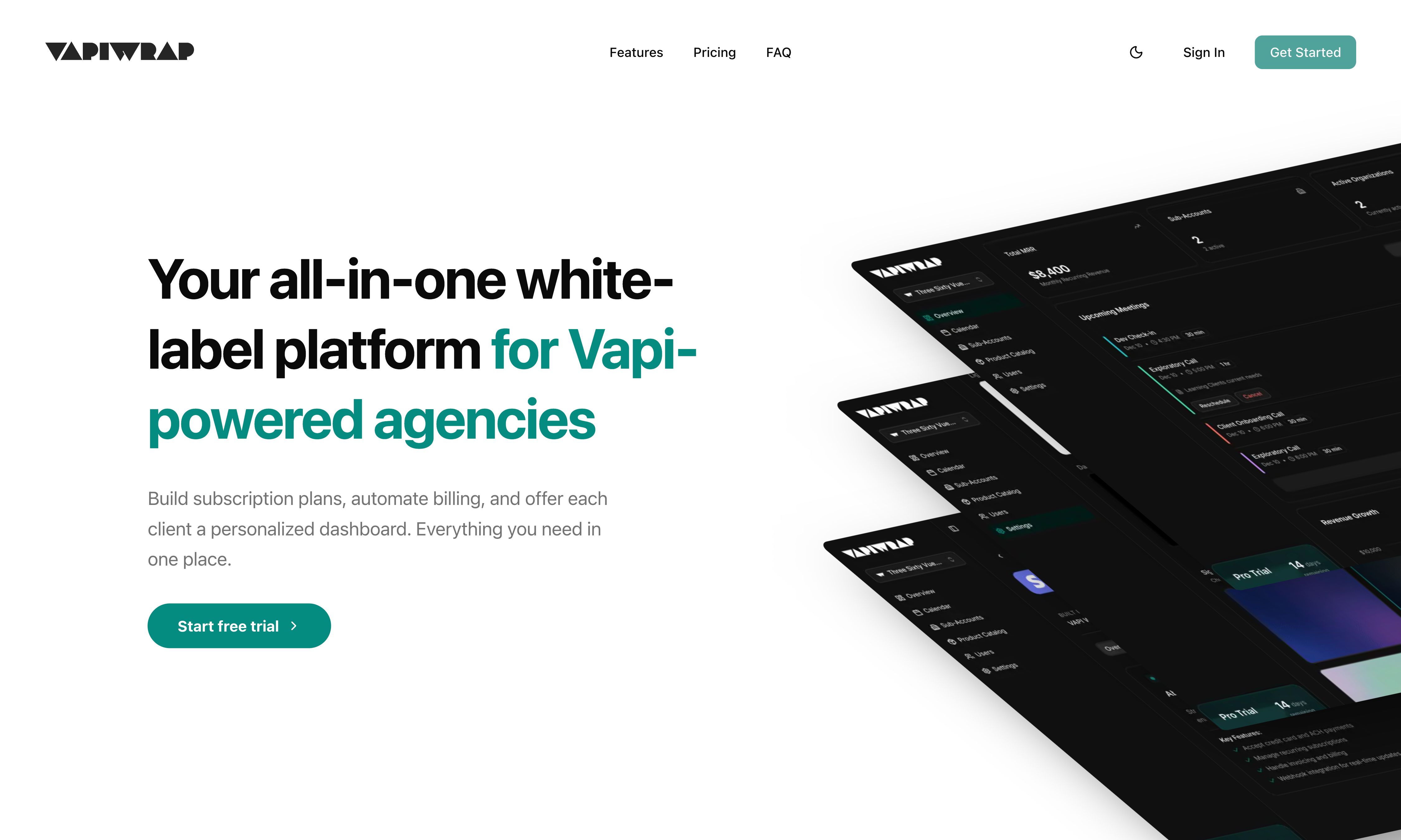 Vapiwrap - Developer Platform | Three Sixty Vue Web Design Portfolio