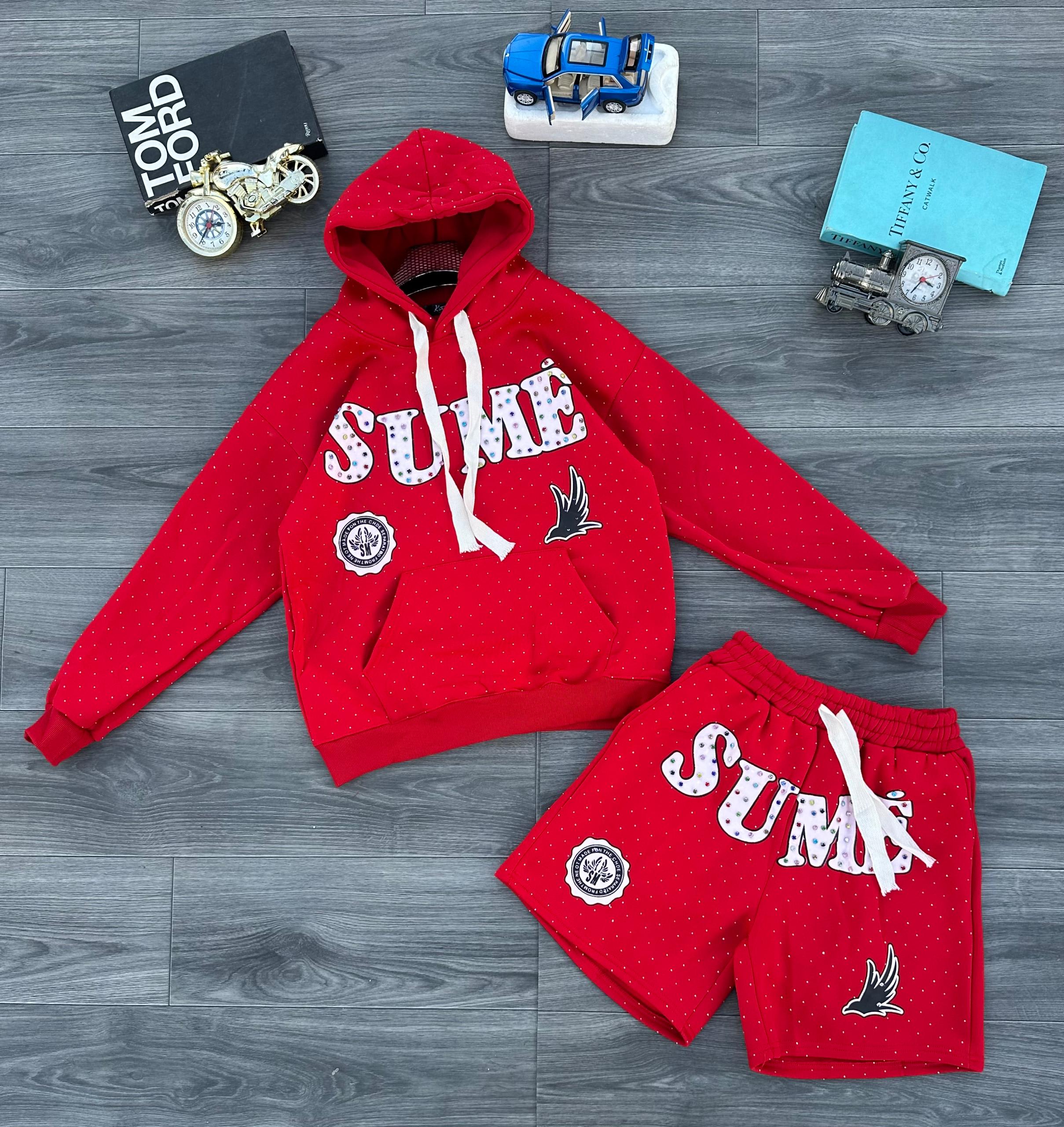 Premium Men's Supreme-Inspired 2-Piece Hoodie & Shorts Set 3