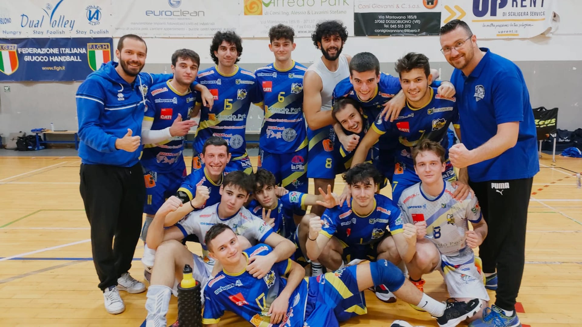 La formazione del Dual Caselle di serie D maschile s'impone 32 contro