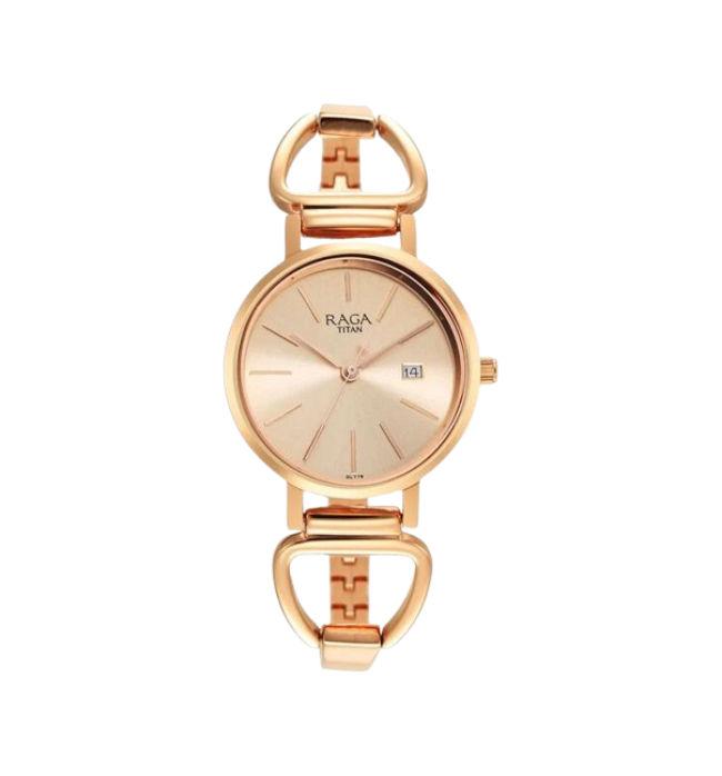Titan Raga Rose Gold Dial Ladies