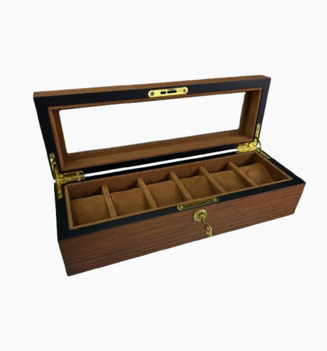 N/A 6 Slot Wooden Watch Display Box Box Original Accessory Sri Lanka