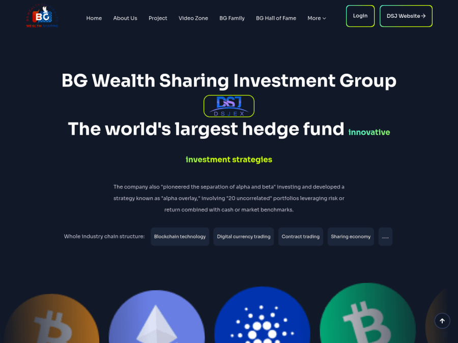 Website capture for BG Wealth Sharing