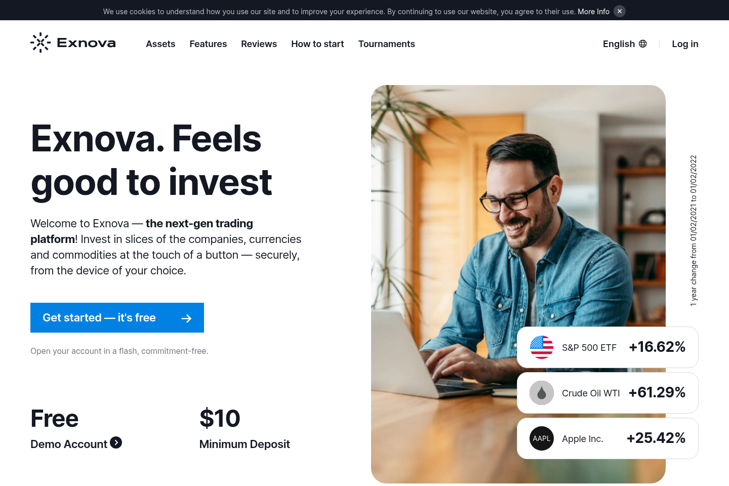 Screenshot of Exnova
