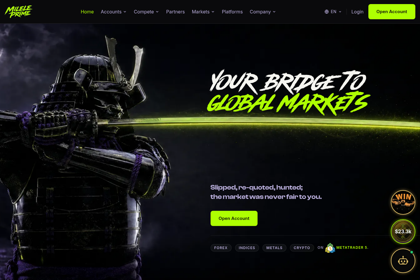 Screenshot of MilelePrime