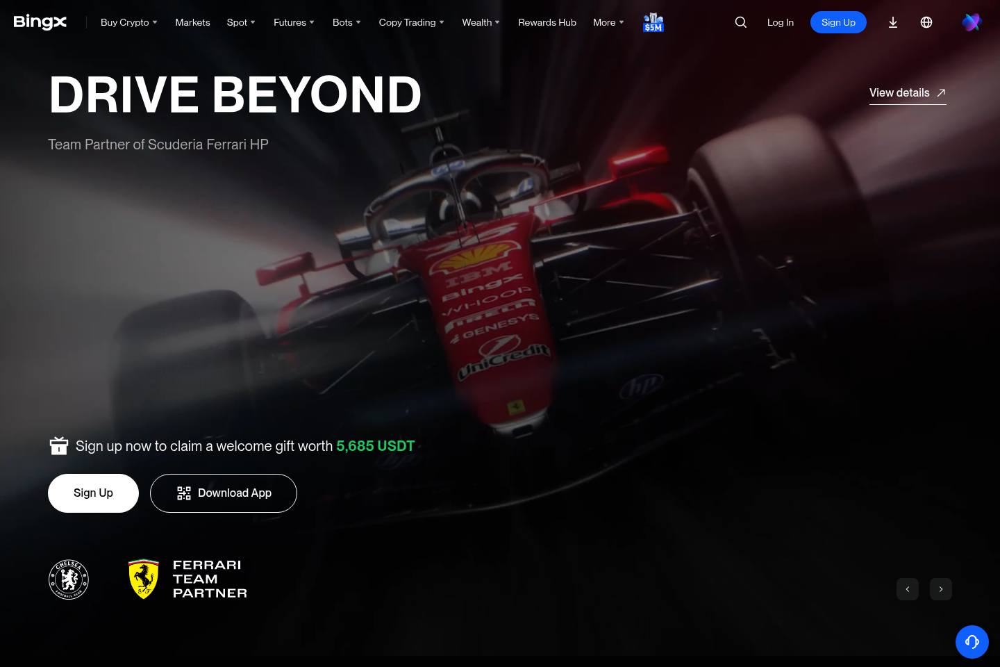 Screenshot of BingX