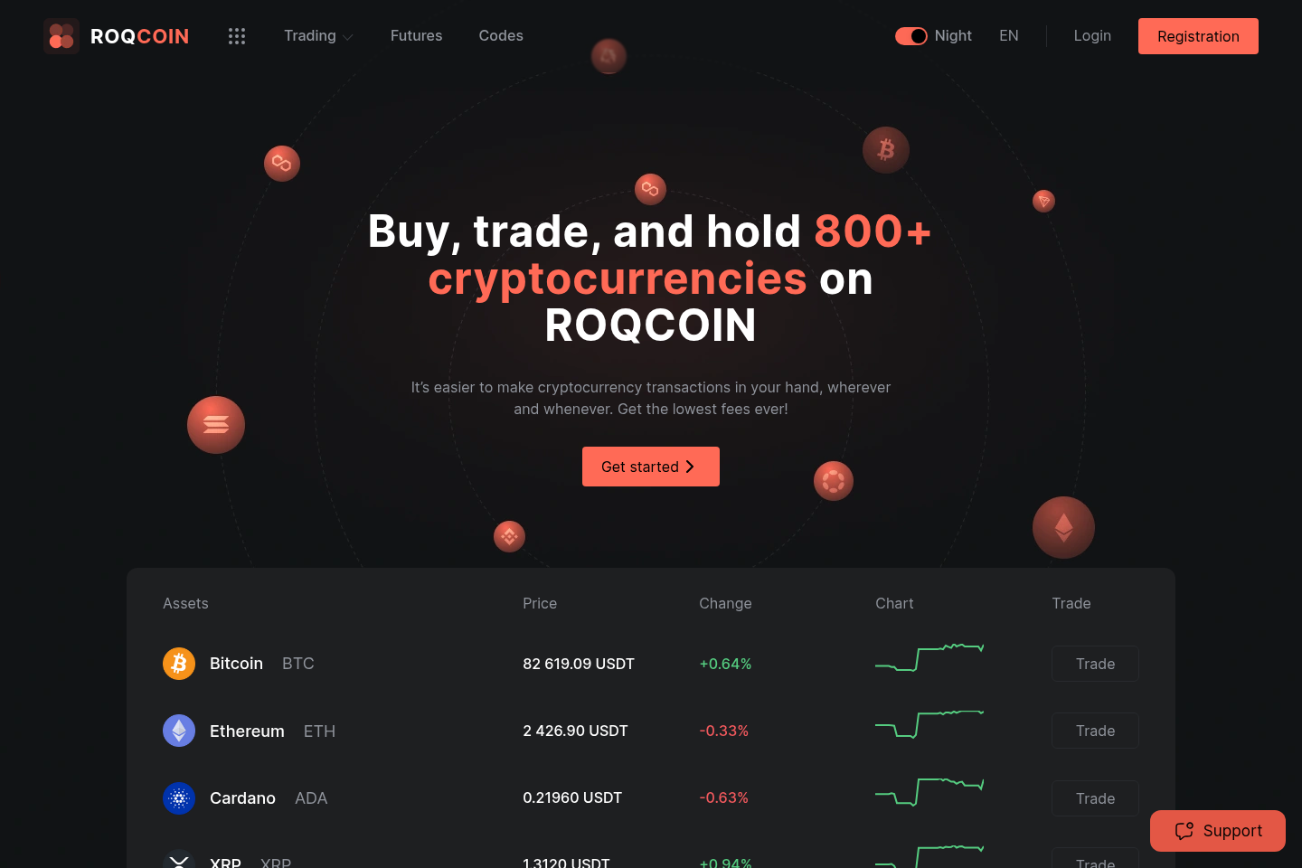 Screenshot of ROQCOIN