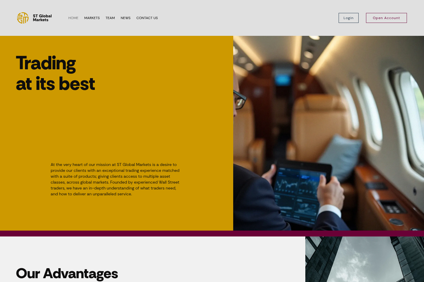 Screenshot of Stgmarkets