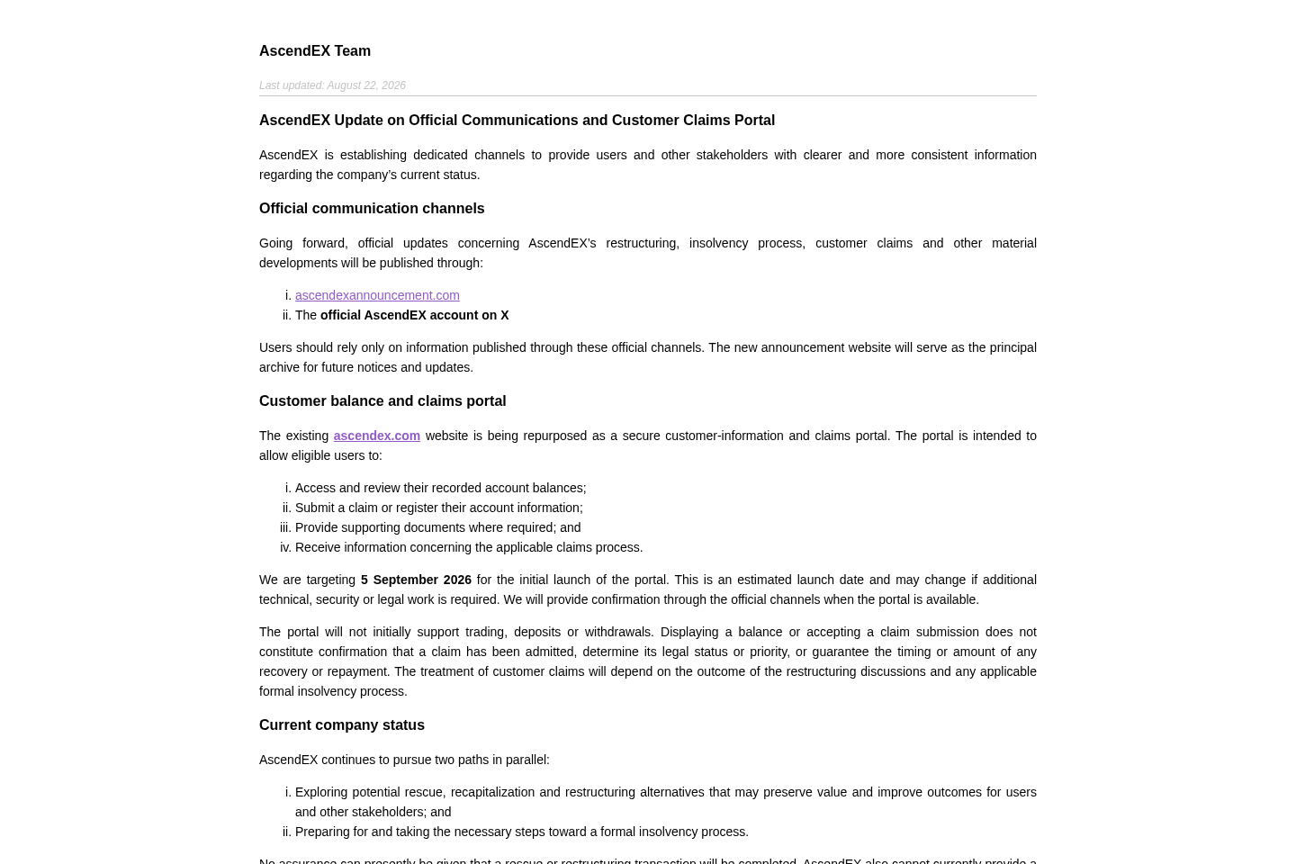 Screenshot of Ascendex