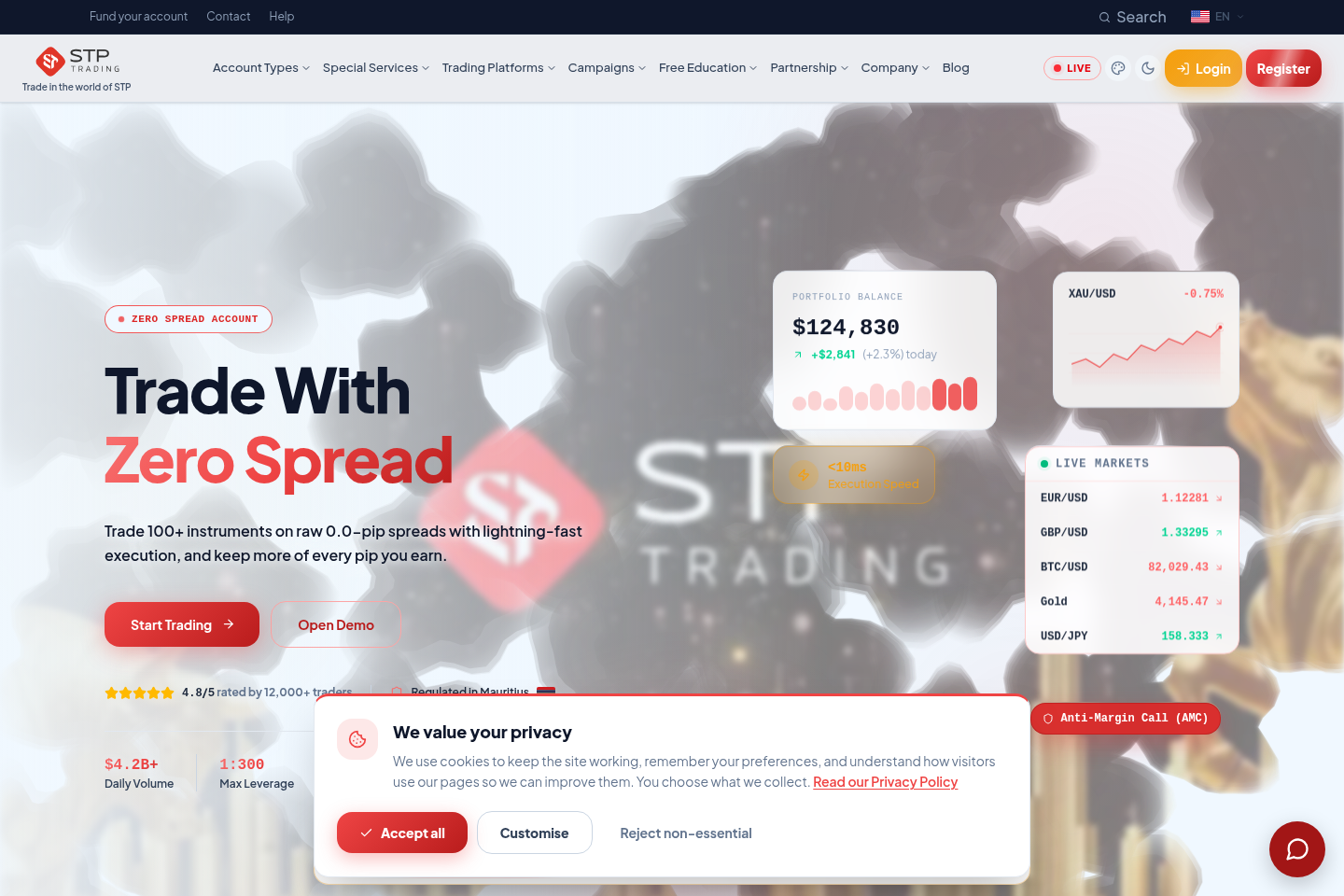 Screenshot of Stptrading