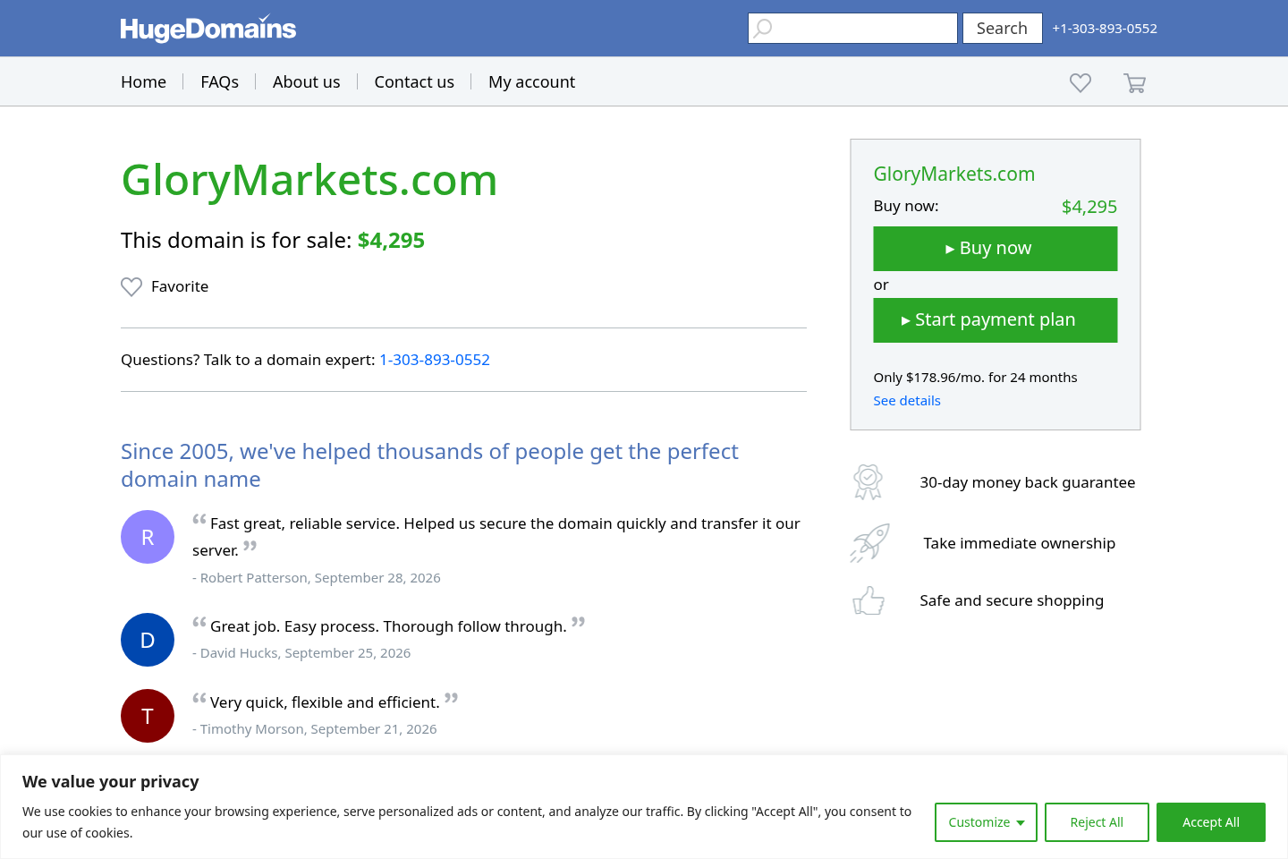 Screenshot of Glorymarkets