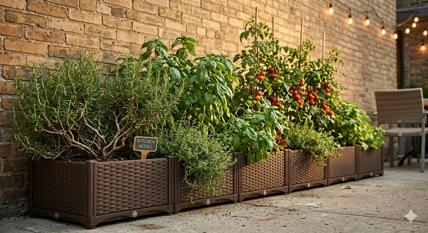 Kitchen herb garden