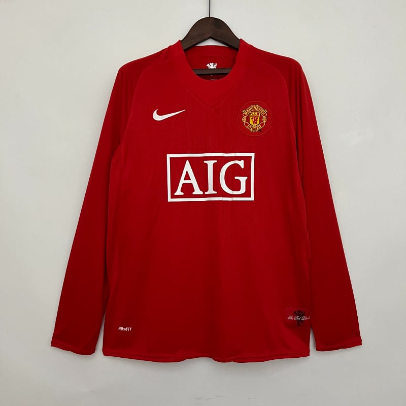Manchester United 07-08 manga larga