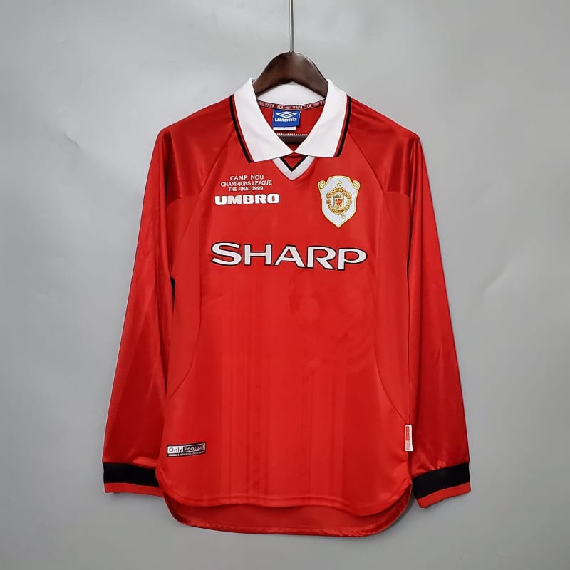 Manchester United 99-00 manga larga