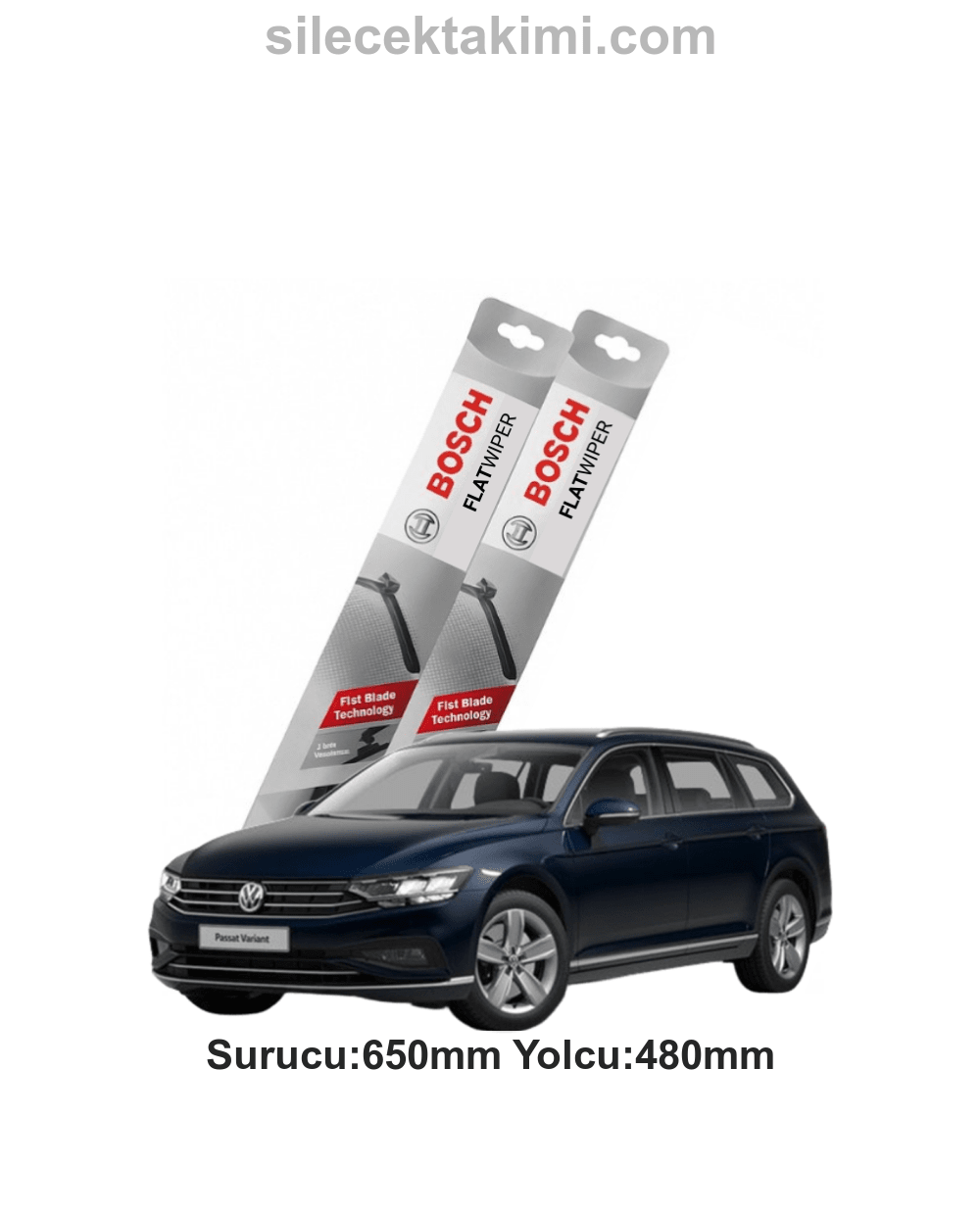 Volkswagen Passat Variant 2017 Silecek Takımı Ön Bosch Flat Wiper