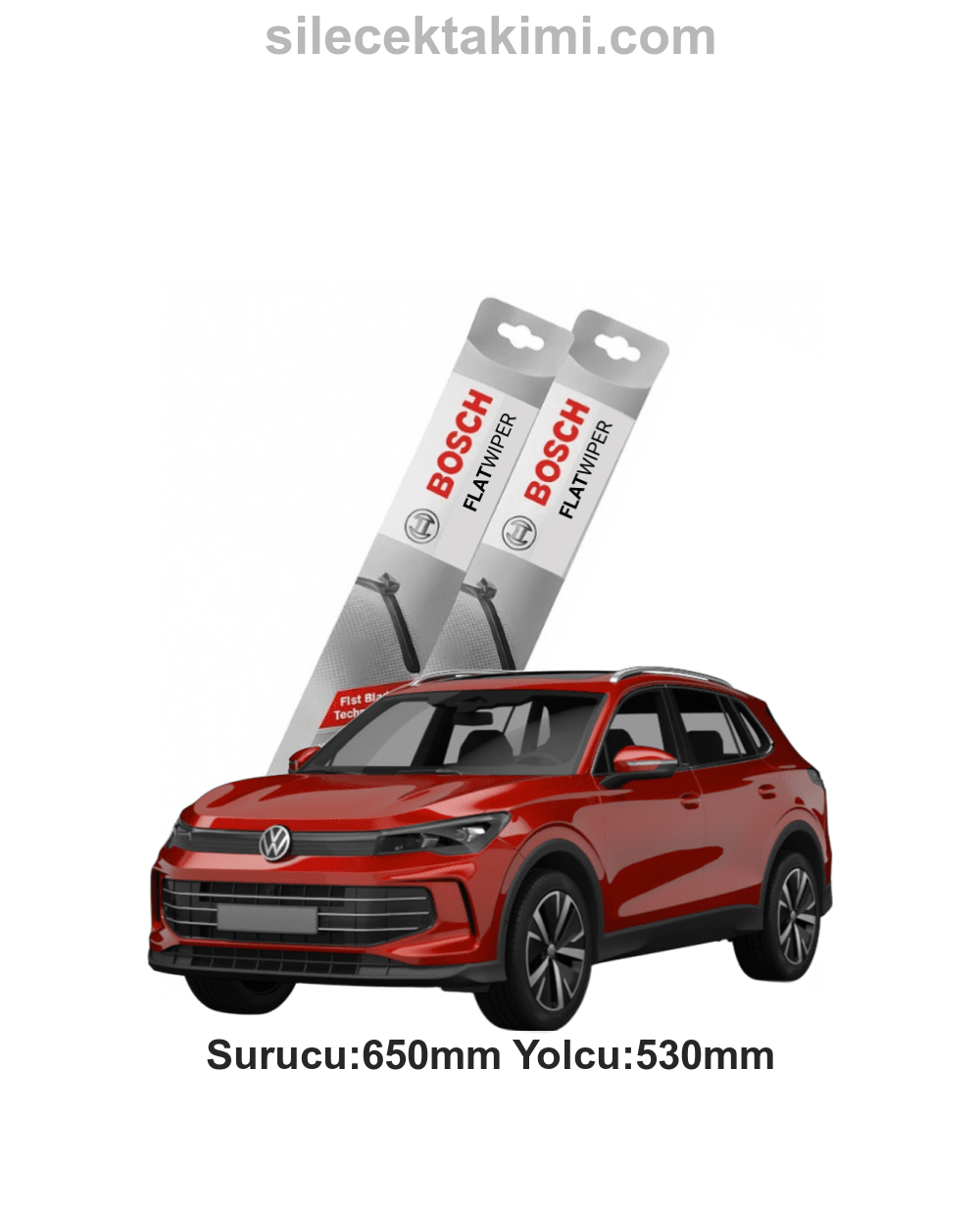 Volkswagen Tiguan 2024 Silecek Takımı Ön Bosch Flat Wiper