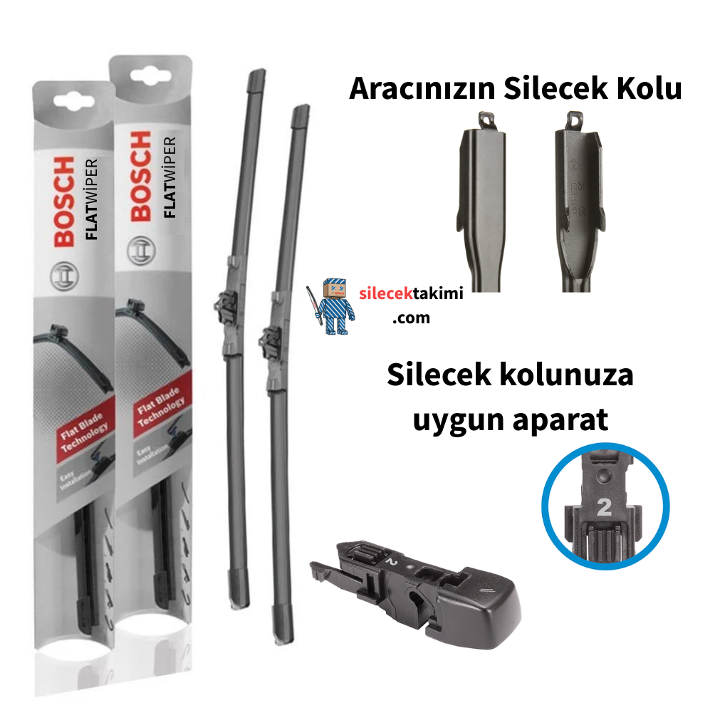 Ford Galaxy 2020 Silecek Takımı Ön Bosch Flat Wiper - 2