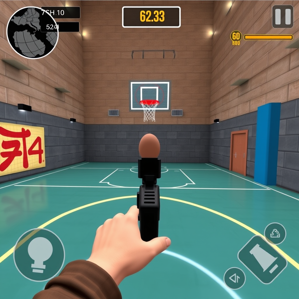 Level Up Fast in 1st person shooter games Using Basketball shooting game + Egg shooting game