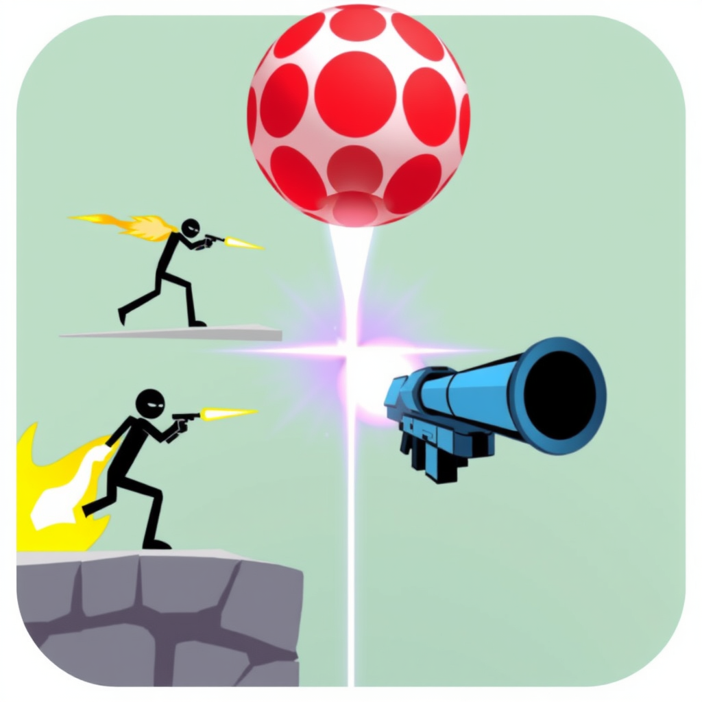 Level Up Fast in 2d shooter games Using 2d stickman shooting game + Ball shooter game