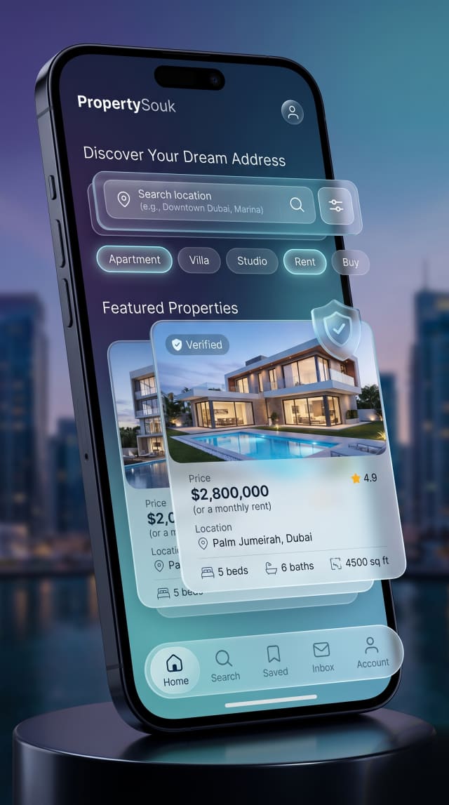 PropertySouk App Redesign – Your Real Estate Marketplace