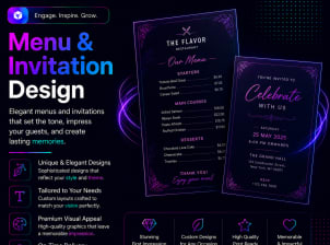 Menu & Invitation Design - Service Image
