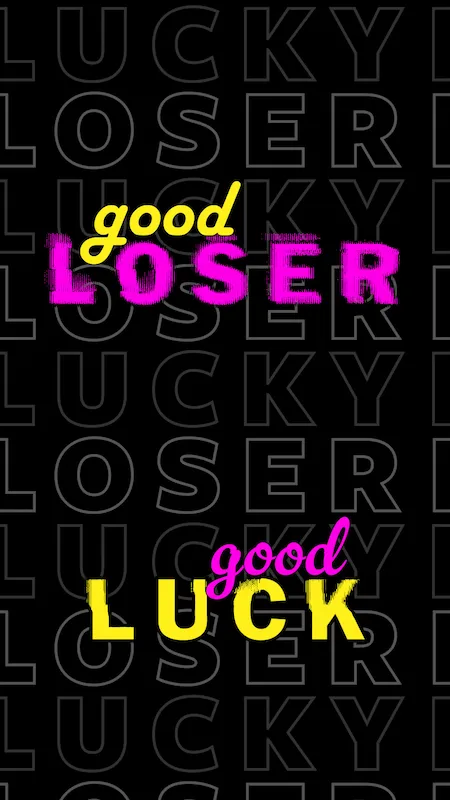 Tipografía Animada Good Loser
