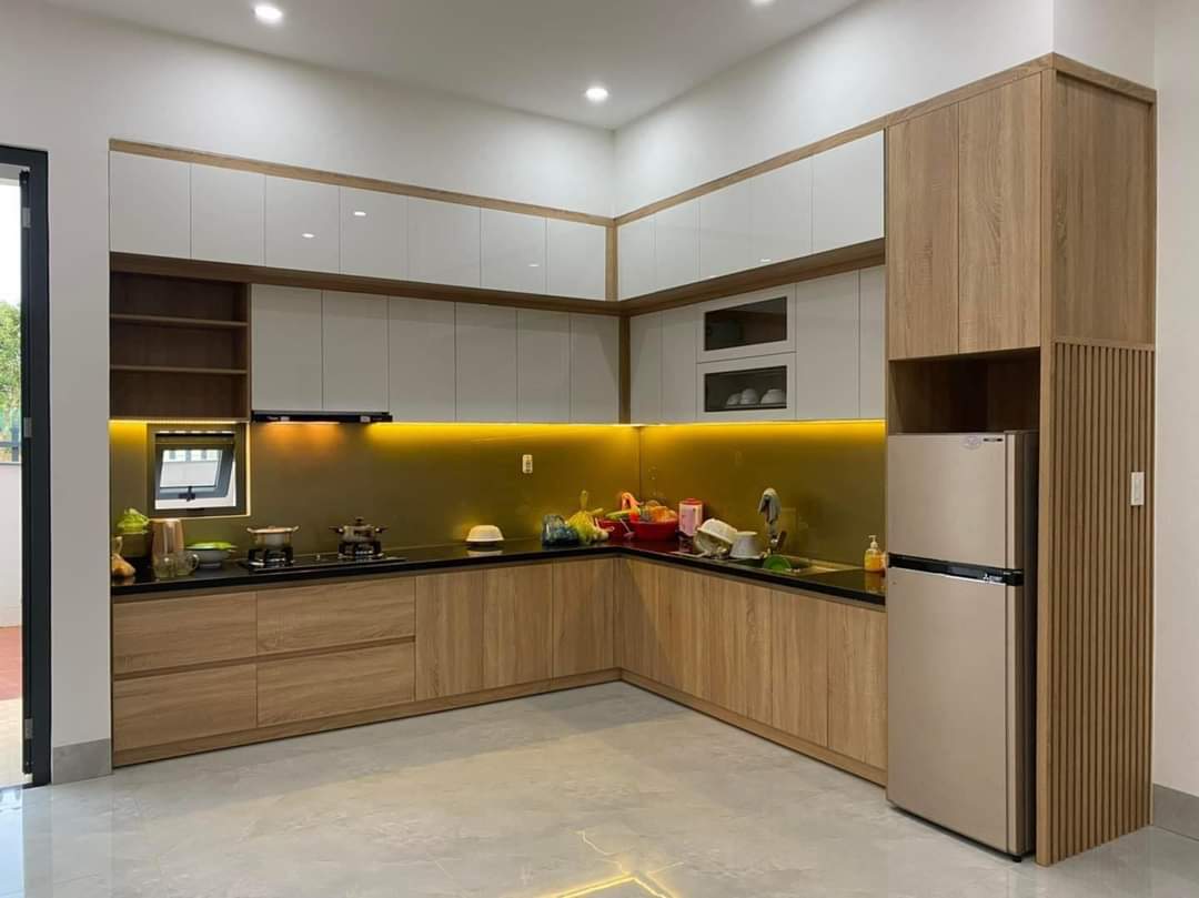 Tủ bếp cánh Melamin