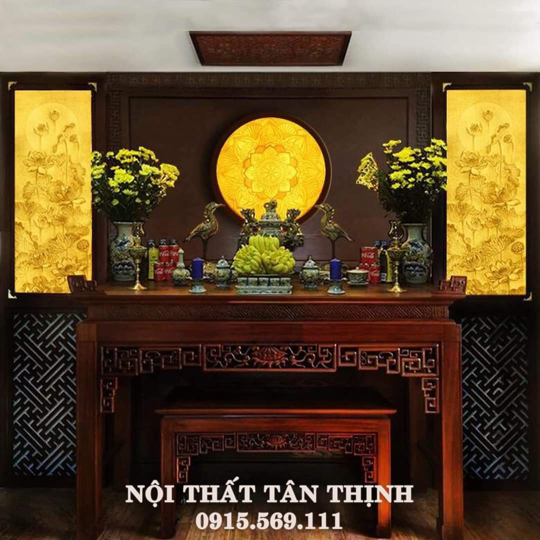 Vách CNC phòng thờ
