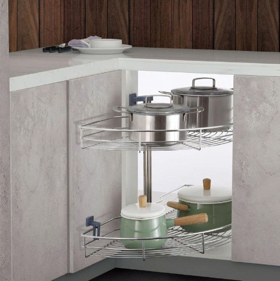 Làm sao để tận dụng góc giao tủ bếp hiệu quả?