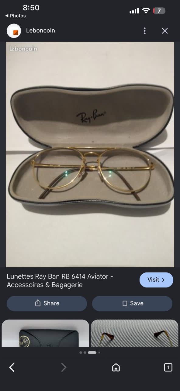 Lunettes ray ban originaux uni sex, Ray-Ban, Blanc, taille XS, Neuf avec étiquette — occasion à Oran (photo 4)