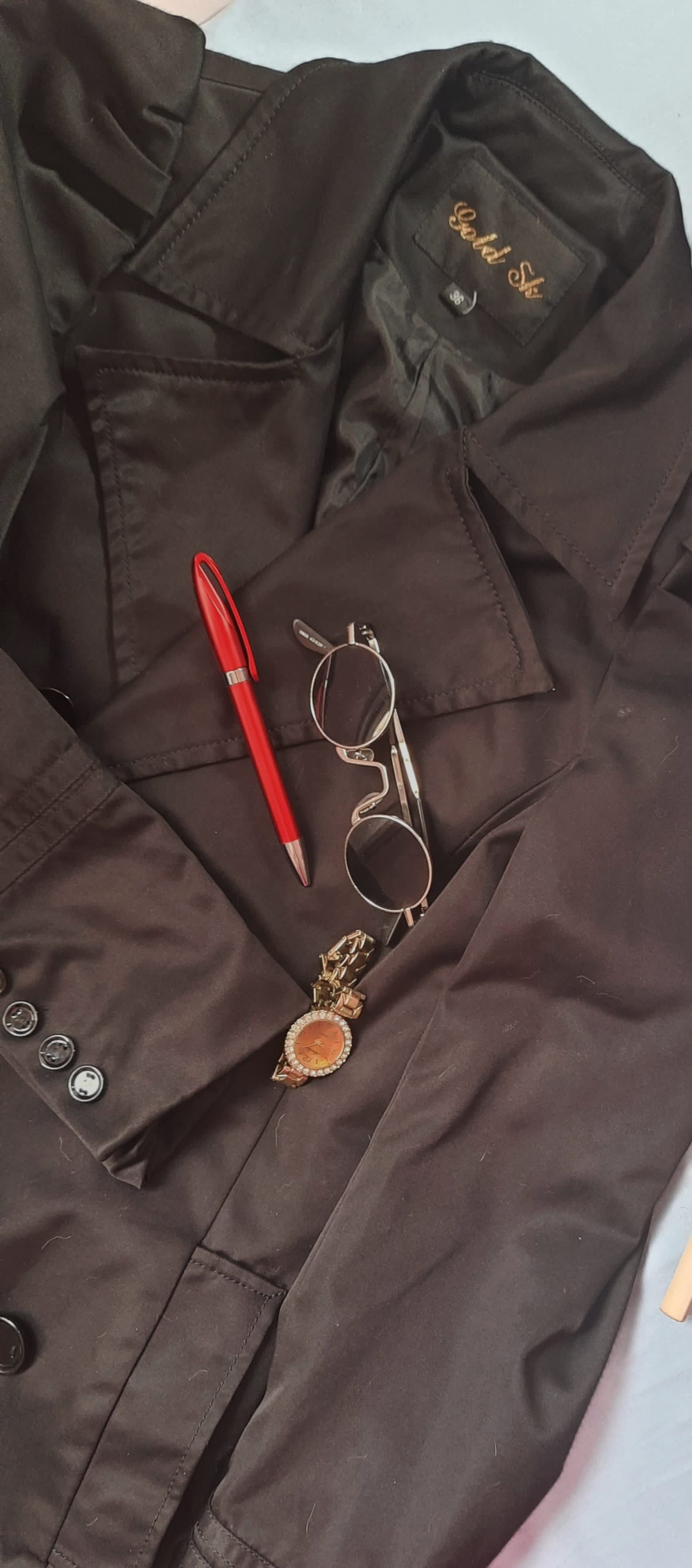 Trench coat noir, Noir, taille S, Neuf sans étiquette — occasion à Oran (photo 2)