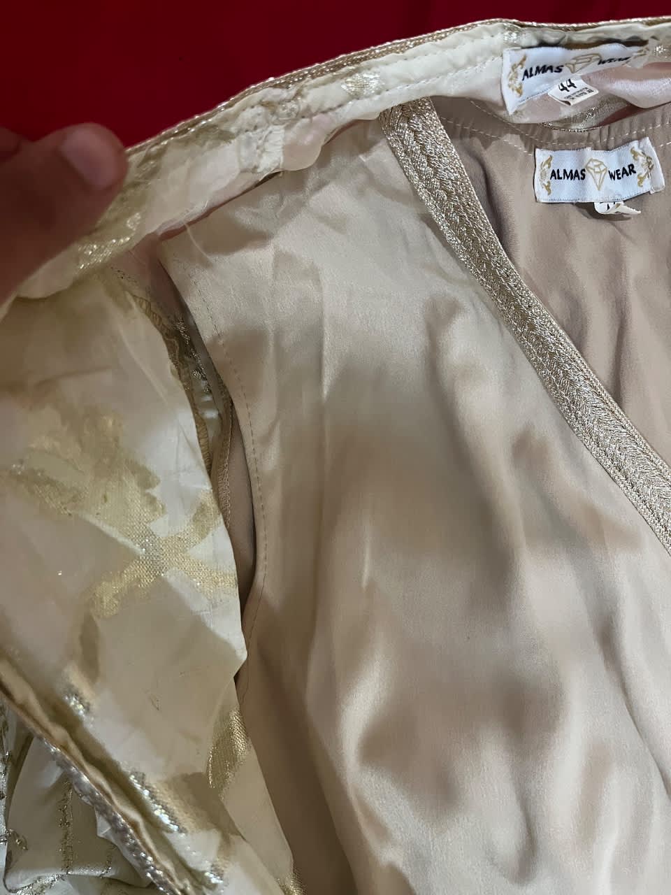 Caftan, Traditional, Beige, taille XL, Très bon état — occasion à Bachedjerah (photo 3)