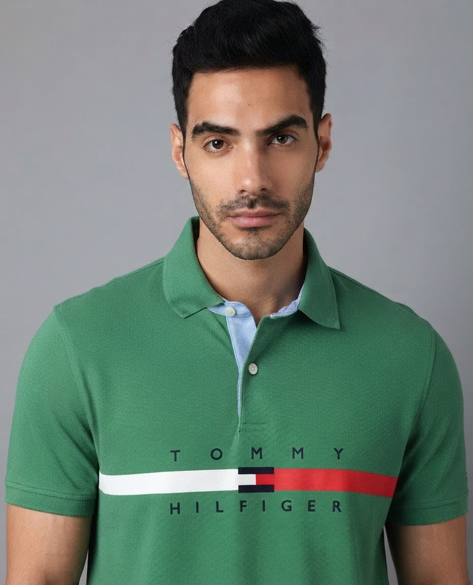Tommy Hilfiger original t-shirt, Tommy Hilfiger, Vert, taille M, Neuf avec étiquette — occasion à Oran (photo 3)
