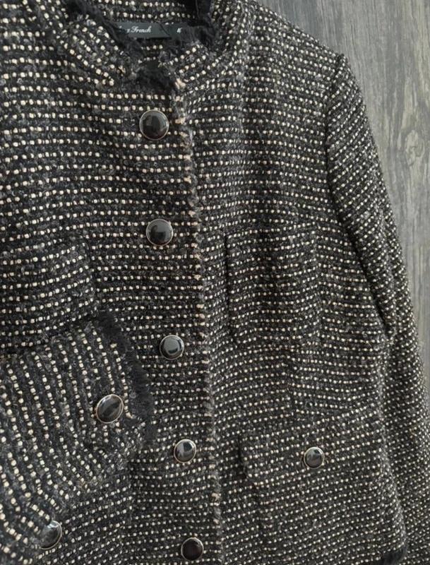 Veste en tweed noire, Talking French, Noir, taille L / 40 / 12, Très bon état — occasion à Dely Ibrahim