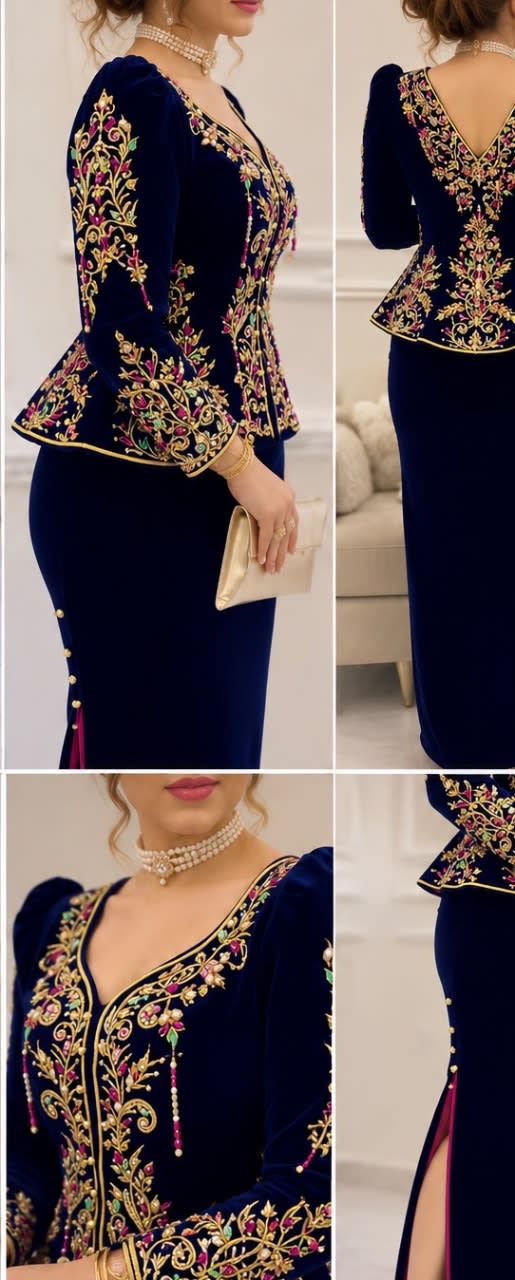 Karakou شعرة حرة, Traditional, Bleu, taille L, Neuf sans étiquette — occasion à Bachedjerah