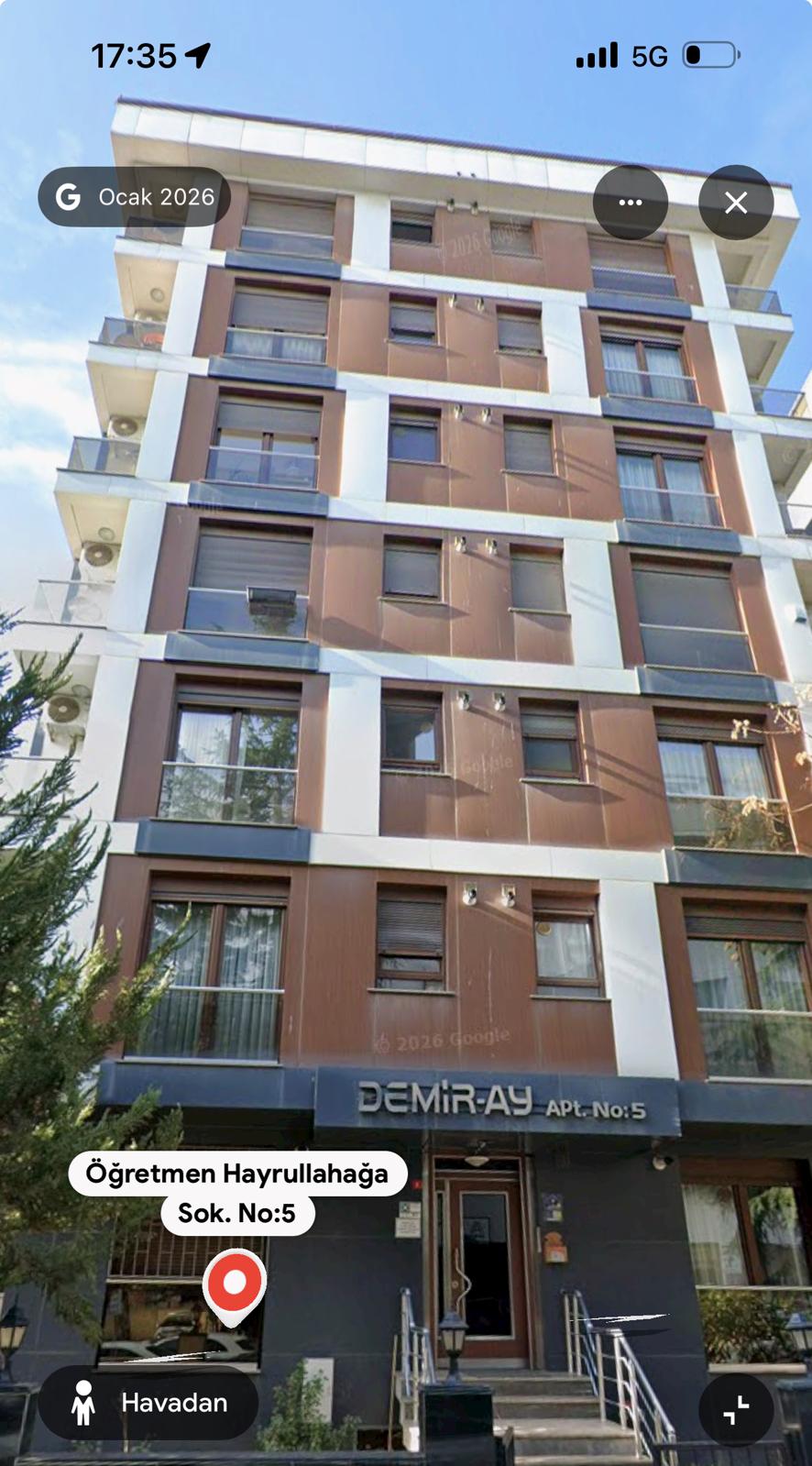 Suadiye Öğretmen hayrullah ağa Sokak no:5 Demiray apartmanı