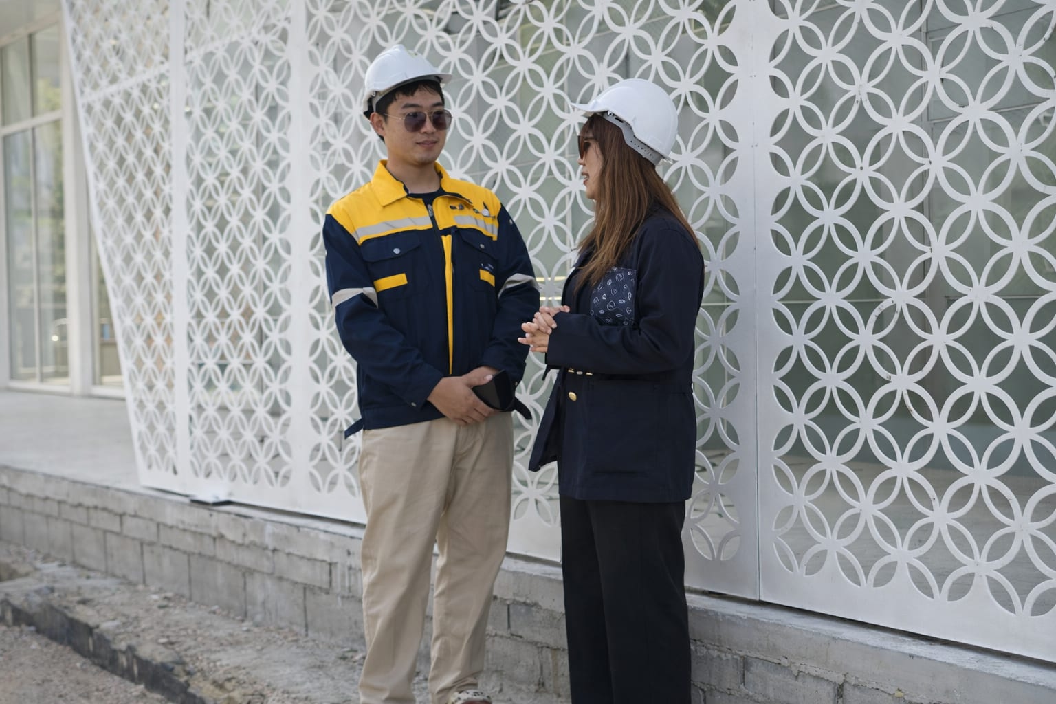 สำรวจหน้างาน วัดขนาดโครงการฟาซาด