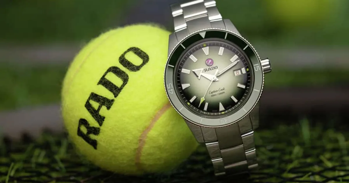 Rado captain cook 37mm green hotsell