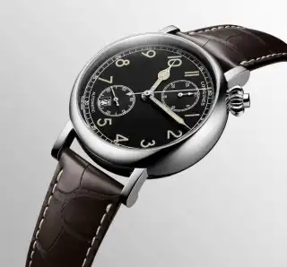 Longines: The Longines Avigation Watch A-7 1935 mit schwarzem Zifferblatt