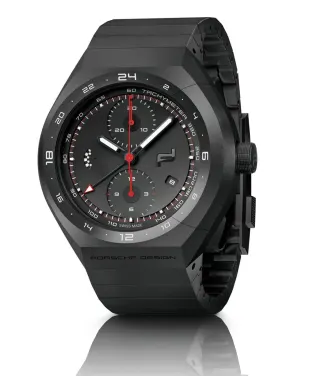 Schwarze Titan-Optik: Porsche Design Monobloc Actuator 24H Chronotimer All Black