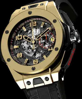 Ferrari-Uhr von Hublot aus Magic Gold