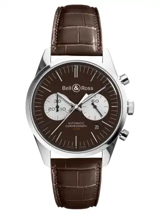 Bell & Ross: BR126 Officer Brown mit braunem Lederband