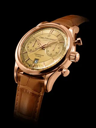 Carl F. Bucherer: Manero Flyback in Gold mit champagnerfarbenem Zifferblatt