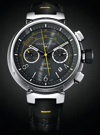 Sportlich mit gelben Akzenten: der Louis Vuitton Flyback Tambour Automatic Chronograph