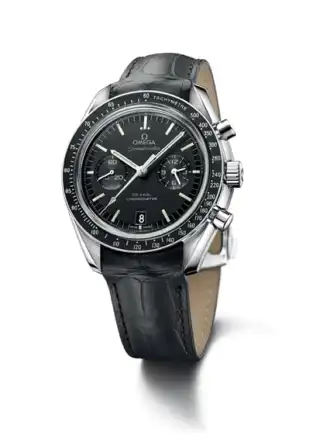 Zwei Totalisatoren anstelle der gewohnten drei kennzeichnen den Speedmaster Co-Axial Chronograph